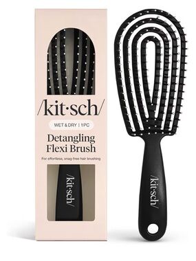Kitsch Wet/Dry Detangling Flexi Brush in Black, Brand New!